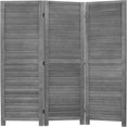 3 Panel Wood Room Divider Folding Privacy Panel Screen Portable
