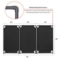 thumbnail image 1 of 3 Panels Safety Barricade 5.8FT Foldable Security Sign Barrier Gate with Heavy Duty PVC Frame High Visibility Caution Symbol Crowd Control Restricted Area Pedestrian Barricade Traffic Fence Black, 1 of 8