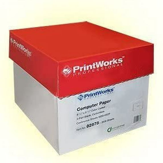 3 Part, Blank Carbonless, White, Yellow, Pink, Tractor Feed, 9 1/2 x 5 1/2, 2000 Sheets Per Ctn., #02878