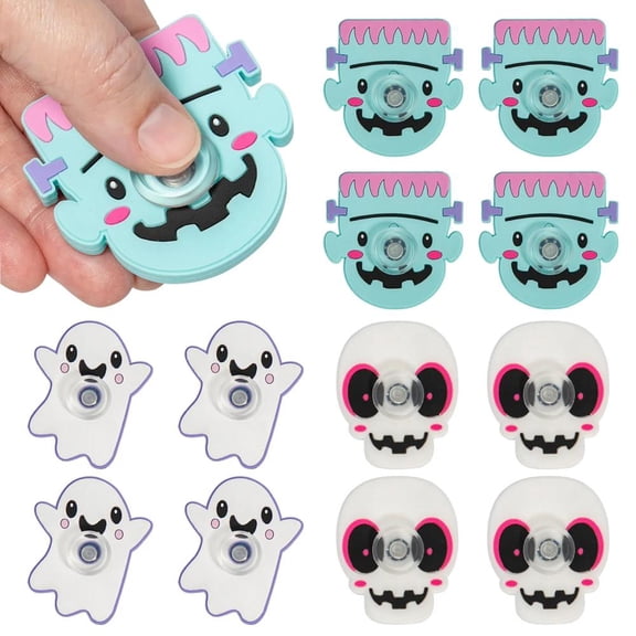 3" Pastel Halloween Character Plastic Fidget Spinners  12 Pc.