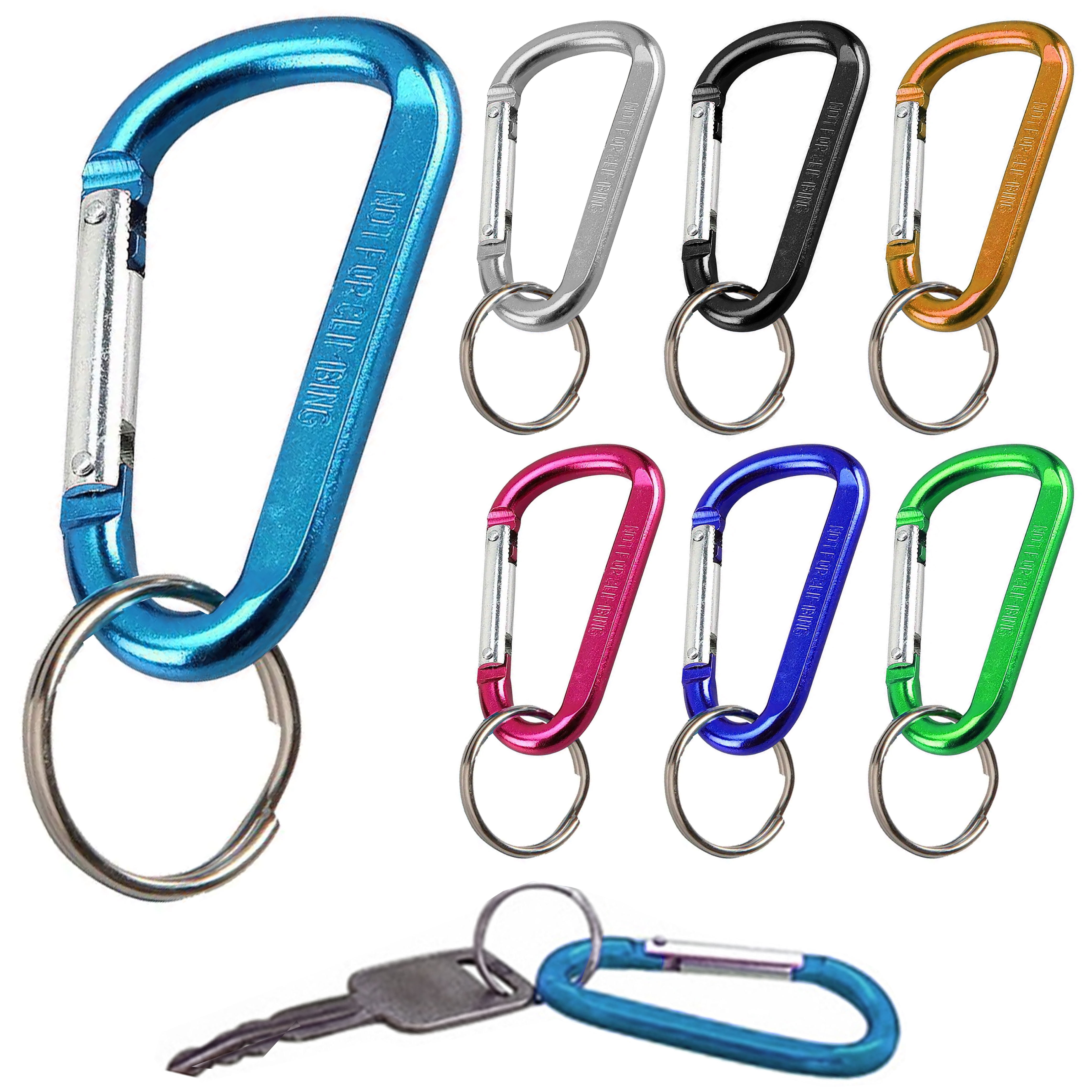 3 Pc Aluminum Carabiner Clip Small D-ring Snap Lock Hook Key Chain 