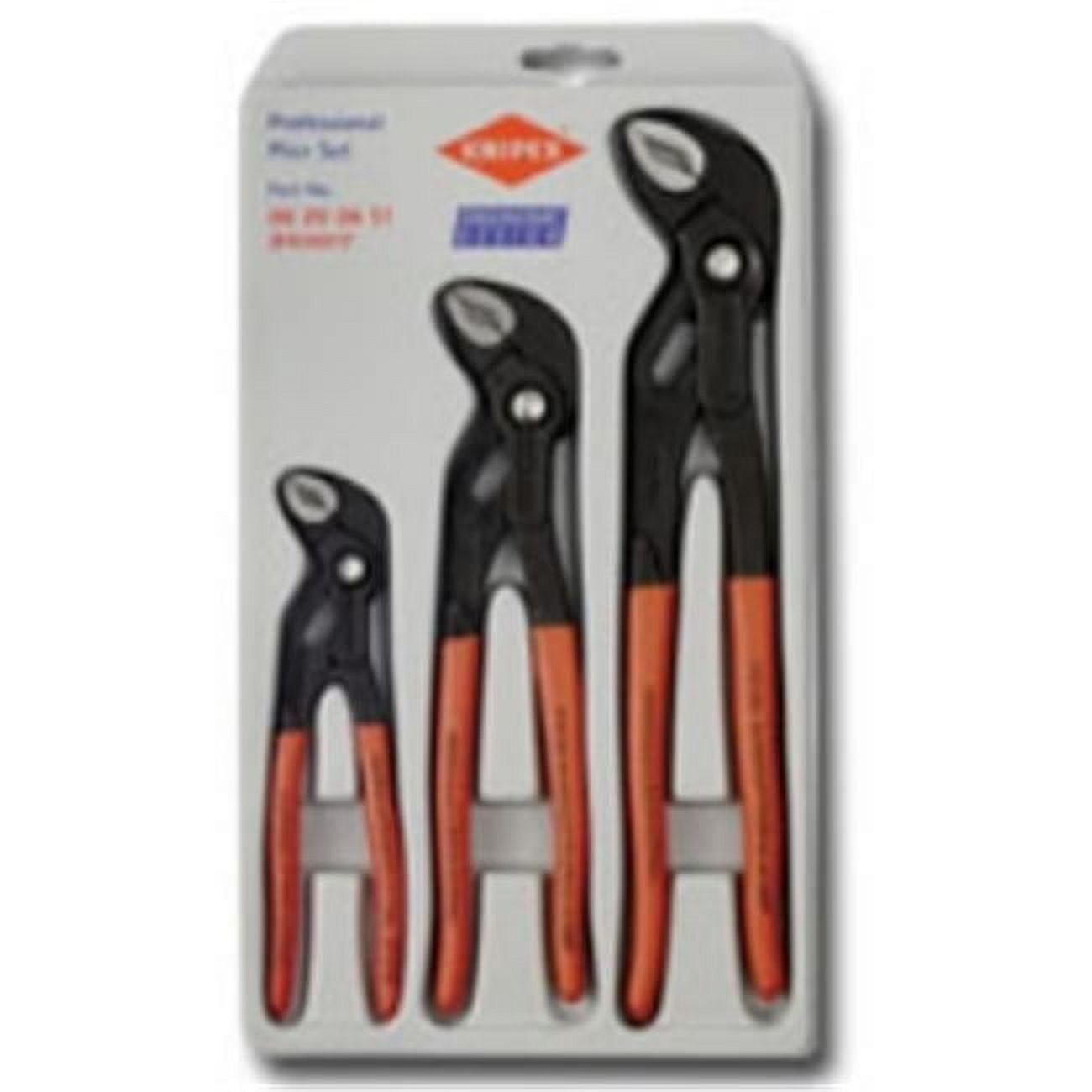 3 Pc Cobra Plier Set 7 Inch 10 Inch 12 Inch