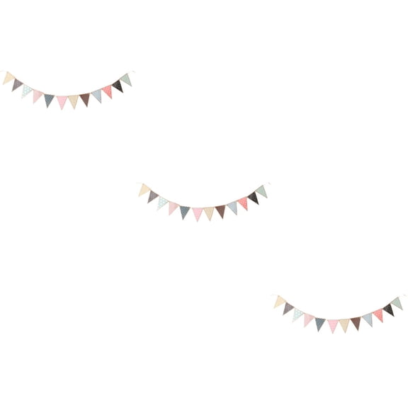 IDEANATEGRATE Multi-Color Paper Bunting Birthday Party Pendant Decorations, 3 Pieces for Festive Home and Event Decor