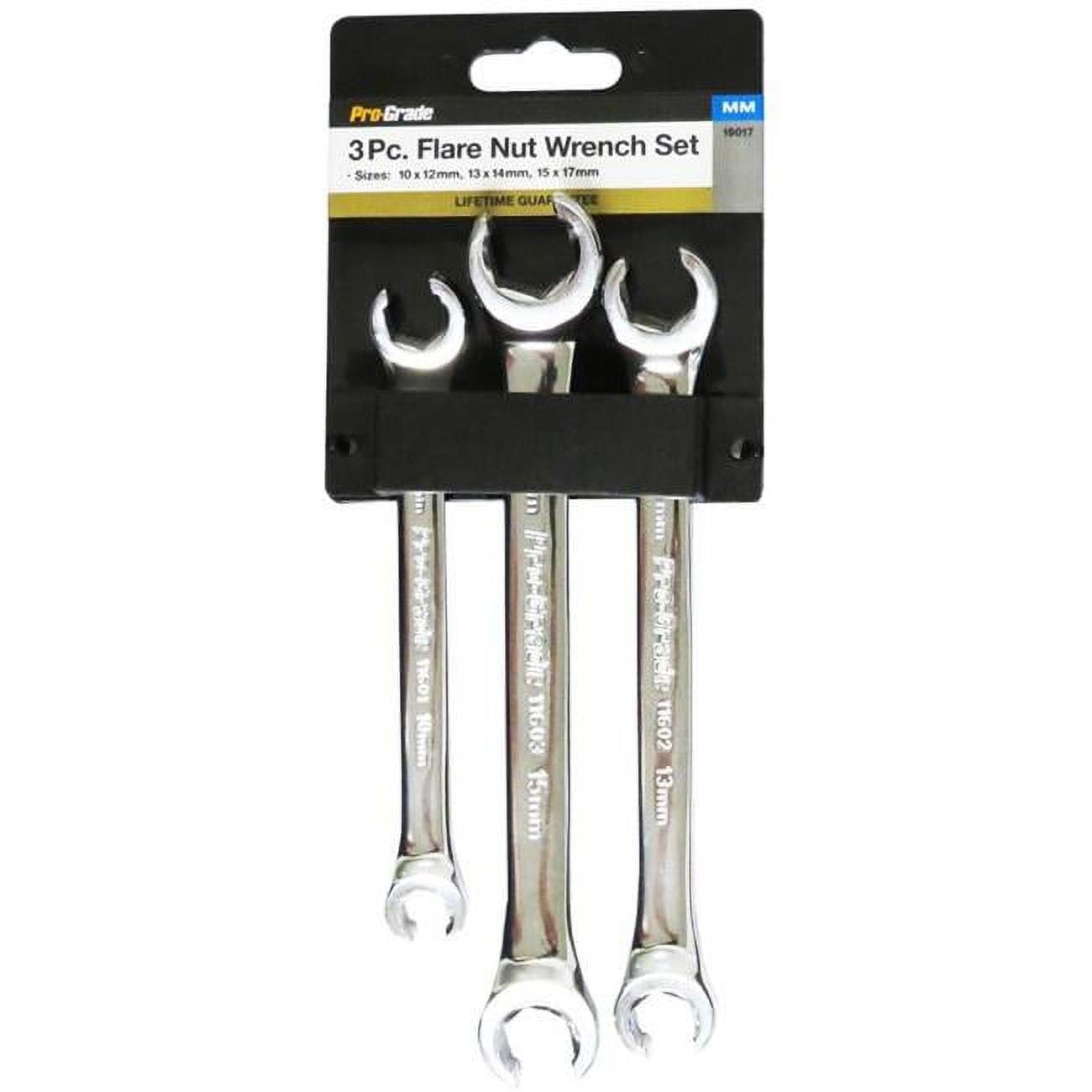3 Pc Flare Nut Wrench Set SAE Brake Line 3/8" - 11/16" Auto Tools Flat Panel New