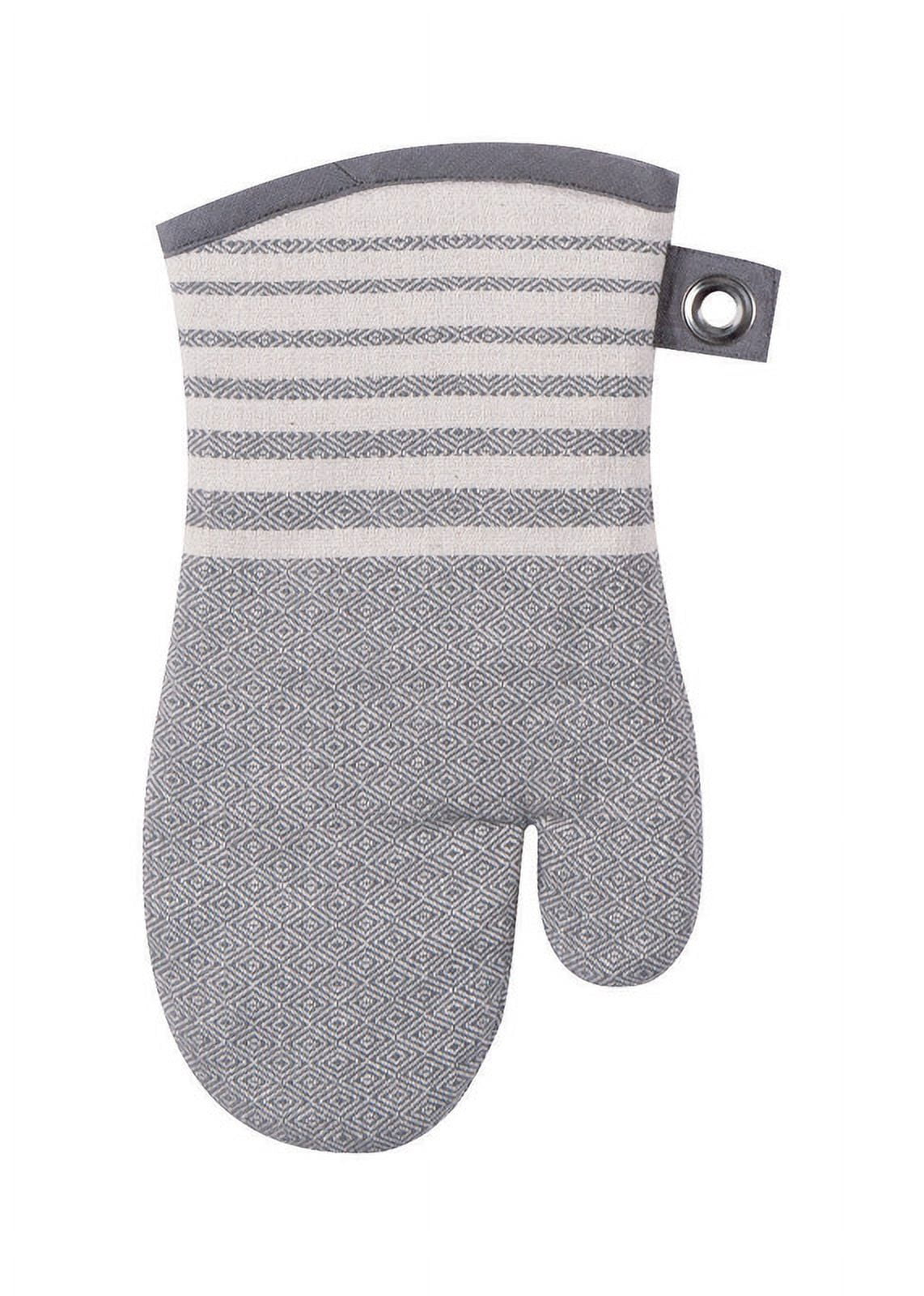 Kay Dee Designs Cook's Kitchen Birdseye Woven Oven Mitt with Grommets, No Size, Graphite