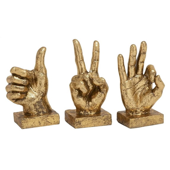 3-Pc Peeling off Textured Hand Signs