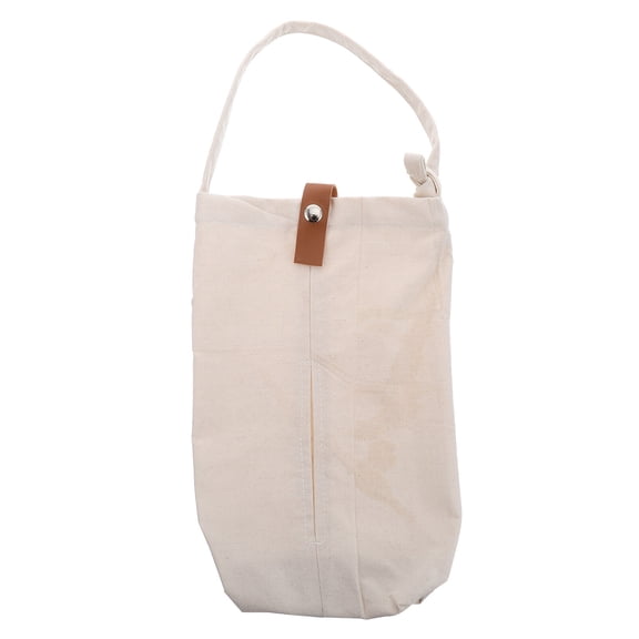 3 Pc Portable Paper Tissue Box Canvas Tote Hanging White