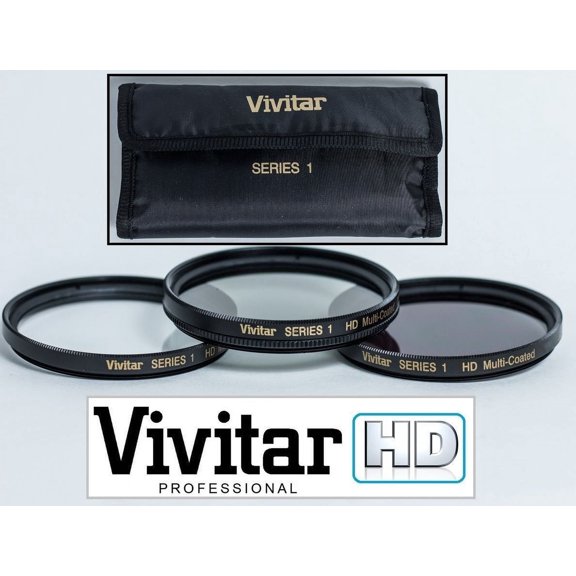 3-Pc Pro Quality UV Polarizer & FLD Filter Kit For Sony FDR-AX33