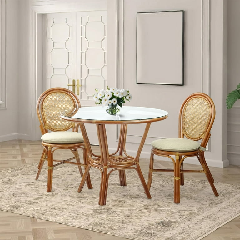 Alumni Ulab Round Dining Set With Chairs Coffee Table Wicker