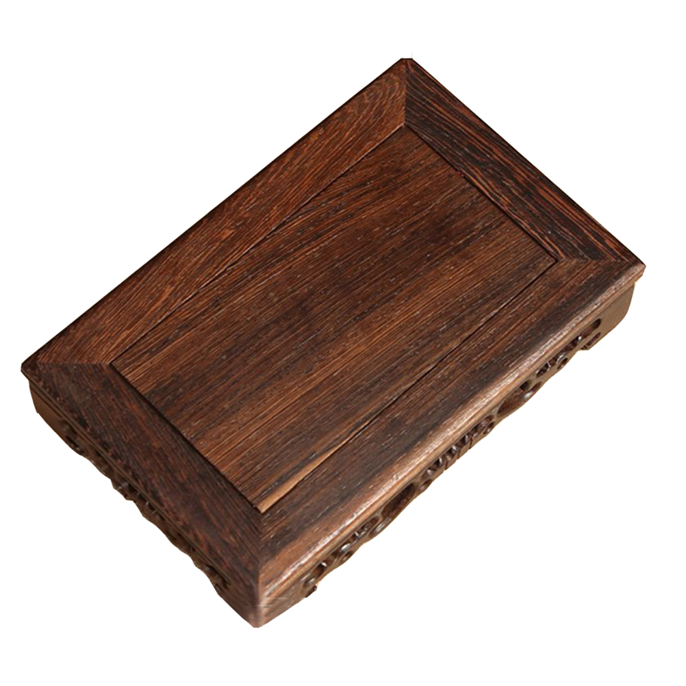 3 Pc Rectangular Wooden Seat Vintage Decor Wooden Flowerpot Bases