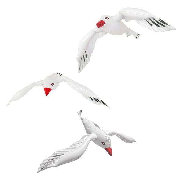 3 Pc Seagull Blow Up Bird Float Toys Set Inflatable Gulls Pool Floats Party Favor Birthday Decor