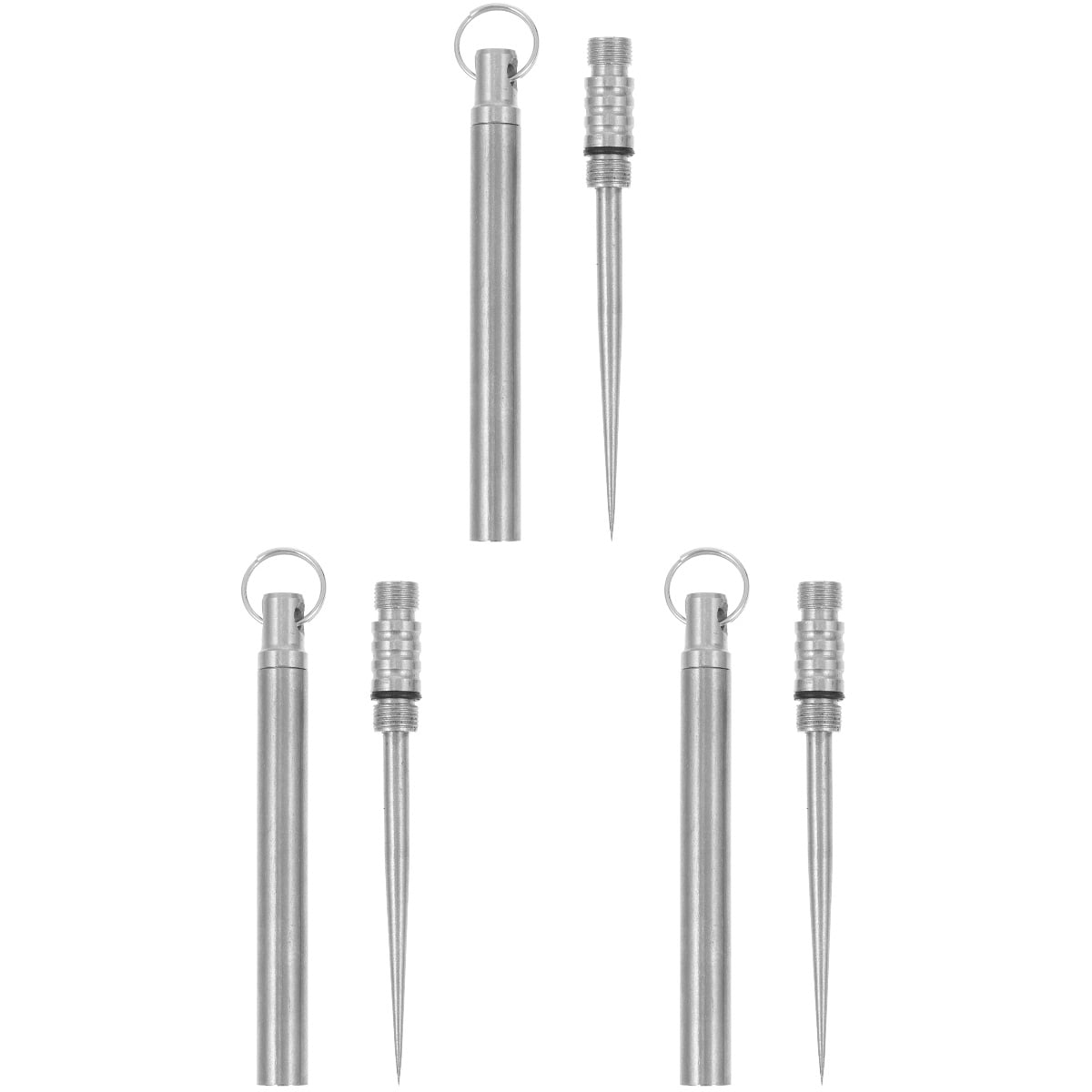 3 Pc Titanium Toothpick Toothpicks Safety Toothpick Kit Pocket