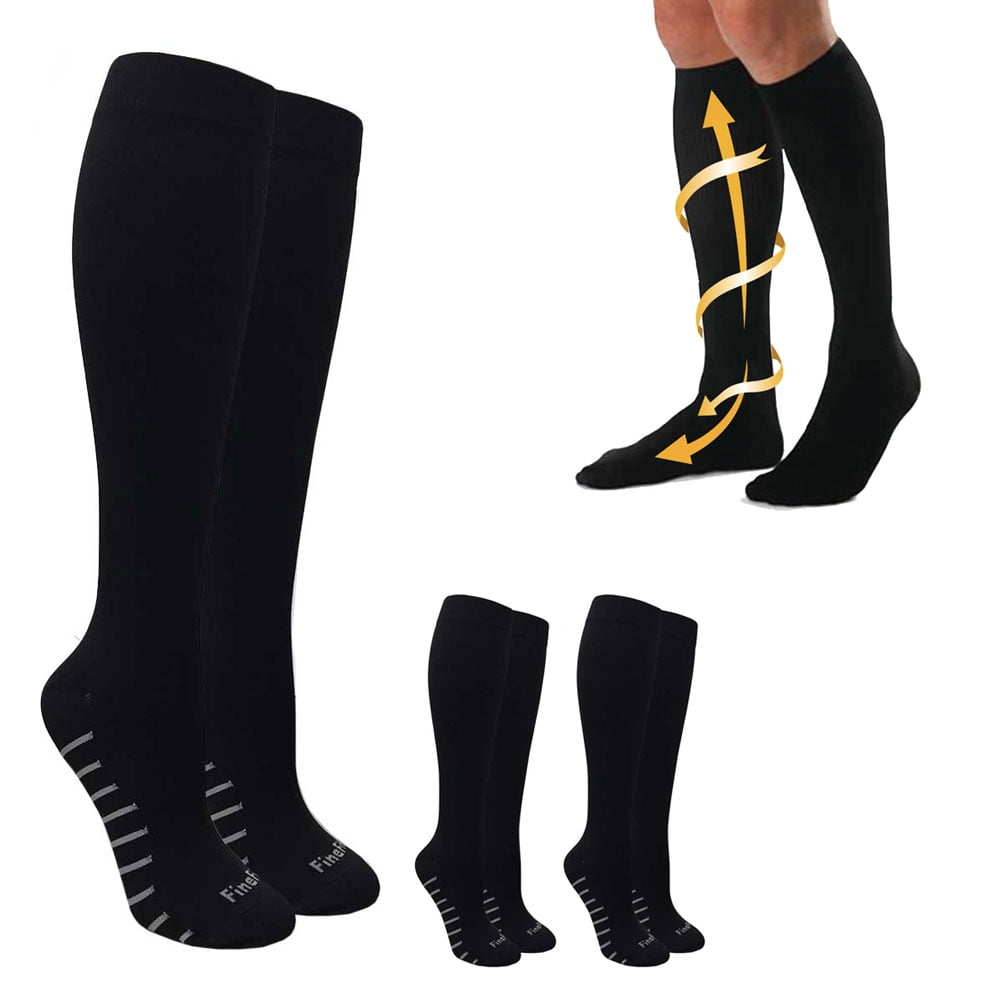 Zipper Compression Socks Calf Knee High Stocking Open Toe Compression Socks  For Walking Runnng Hiking And Sports Use