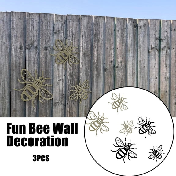 3 Pc Wall Decoration Clearance! Nomeni 3 Pcs Bee Decorations Funny Indoor Outdoor Wall Garden Door Decoration, Home Decor Promotion Sale! Black