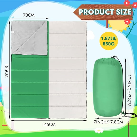 3 Pcs 0 Degree Camping Sleeping Bags Bulk for Adults Kids, Warm Weather Youth Sleeping Bags for Boys Girls Ages 8-12, Portable Compact with Compression Sack for Hiking Backpacking Outdoor