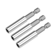 3 Pcs 1/4“ Hex Shank by 2.36 Inch Magnetic Bit Holder Extension, Quick Release Screwdriver Drill Bit Power Tool