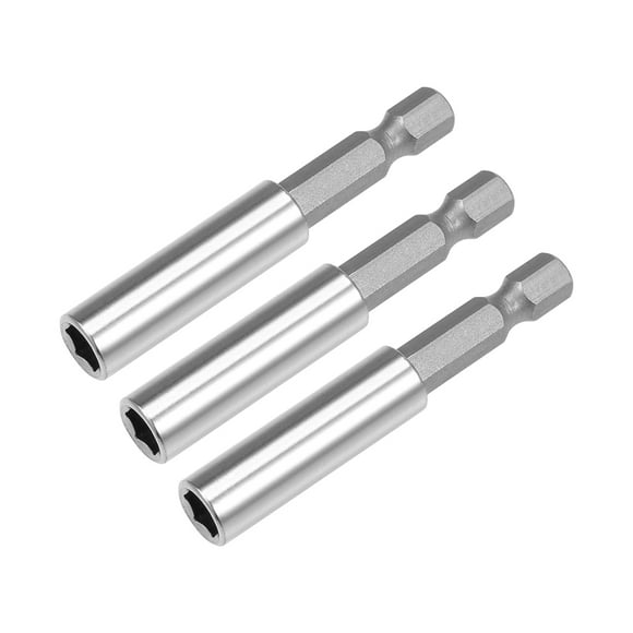 3 Pcs 1/4“ Hex Shank by 2.36 Inch Magnetic Bit Holder Extension, Quick Release Screwdriver Drill Bit Power Tool