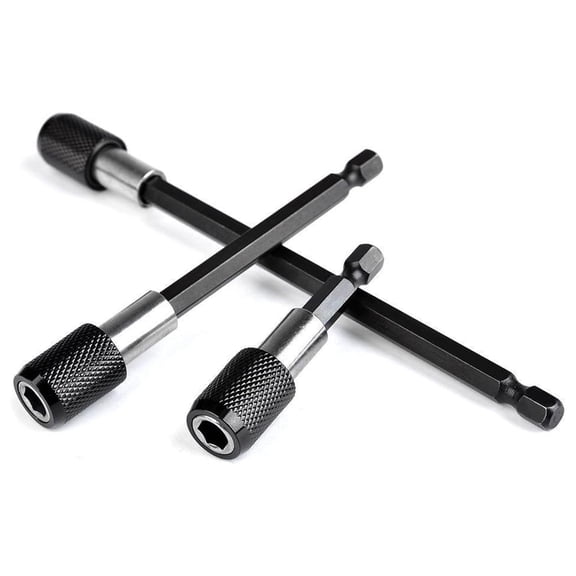 3 Pcs 1/4 Inch Hex Shank Quick Release Bar Socket Screwdriver Bit Holder, Magnetic Extension Chuck Adapter Set for Screws, Nuts, Drill,Driver and Handheld Driver