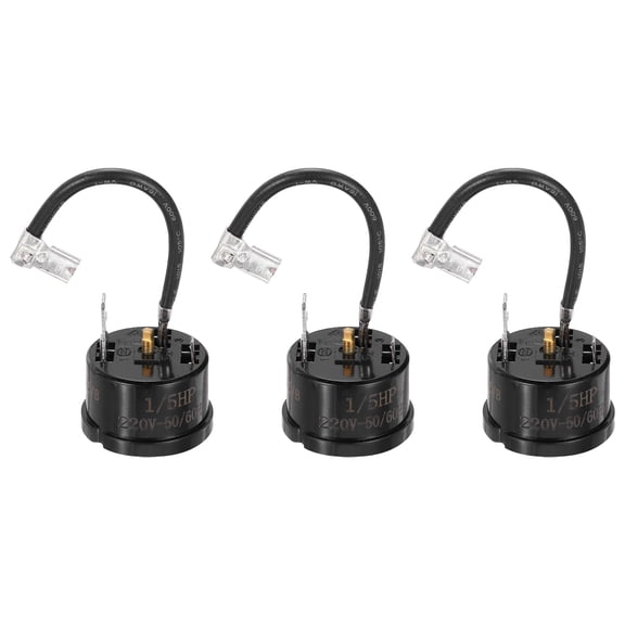 3 Pcs 1/5HP(150w) 2 Pin Refrigerator Thermal Overload Protector for Cooler
