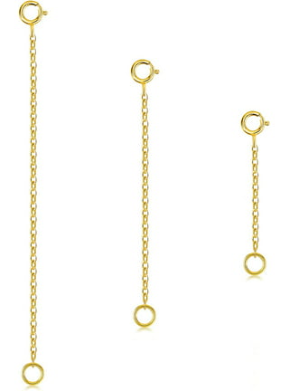 14K Gold Necklace Extenders 925 Sterling Silver Chain Extension Neckla –  Guuyoo
