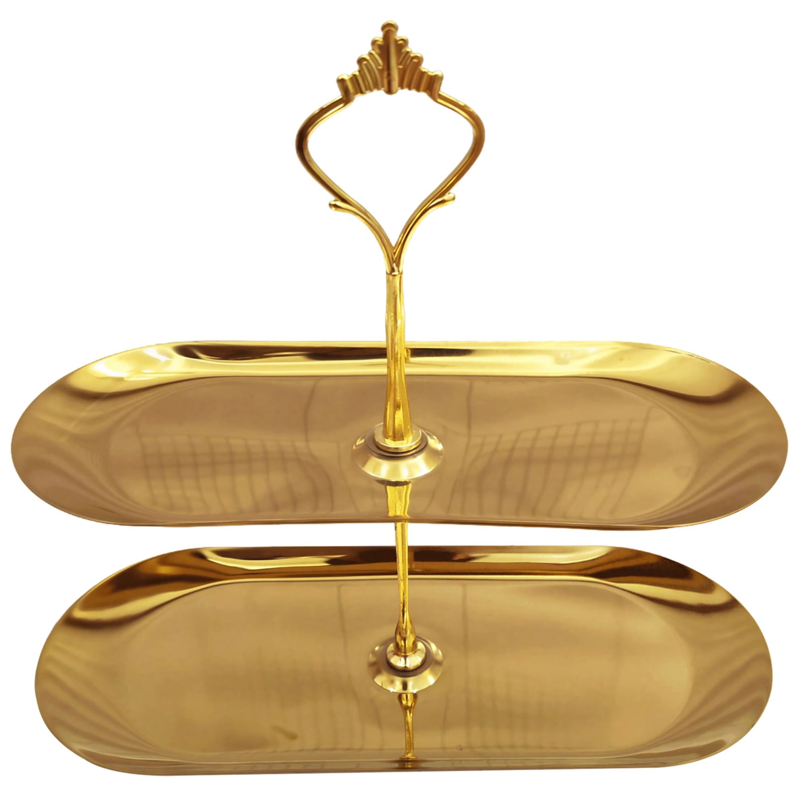 3 Pcs 2-Layer Dessert Rack, Gold Stainless Steel Cupcake Stand ...