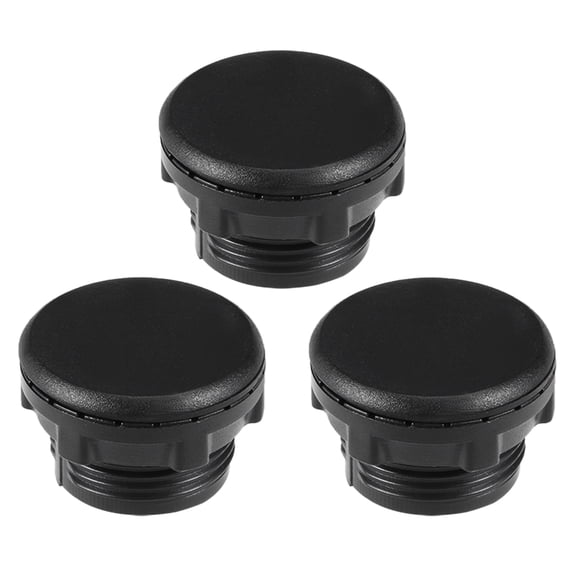 3 Pcs 22mm Black Plastic Push Button Switch Hole Panel Plug
