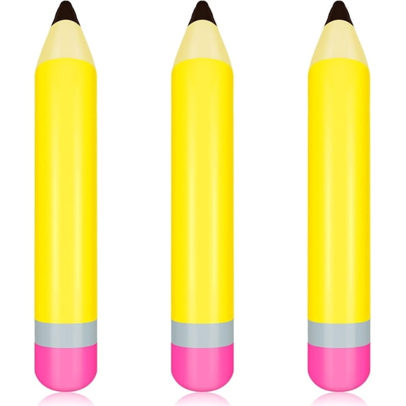 3 Pcs 27 Inch Inflatable Pencils Balloons Back to School Giant Pencils Balloon for Back to School Party Decoration Graduation Classroom Garden Room Birthday Party Decorations
