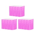 thumbnail image 1 of Uxcell 3Pcs 29x108" Light Pink Metallic Foil Fringe Tinsel Table Skirts, 1 of 7