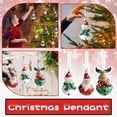 thumbnail image 1 of 3 Pcs 3.15Inch Christmas Bell Ornaments Set Santa Claus Snowman Reindeer Christmas Tree Hanging Decorations for Party Red White Green Jingle Bells Ornaments Christmas Home Decorations, 1 of 9