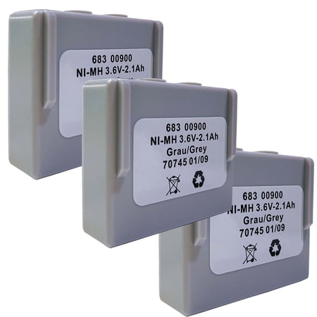 3 PCS 3.6V 2100mAh 2.1Ah Battery 68300900 for HETRONIC Remote Control
