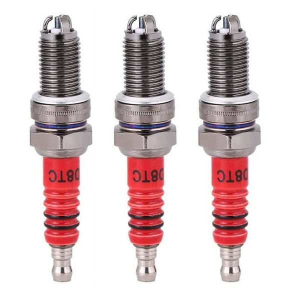 3 Pcs 3-Electrode Spark Plug D8TC for 125Cc 150Cc 200Cc 250Cc Motorcycle Scooter ATV Quads