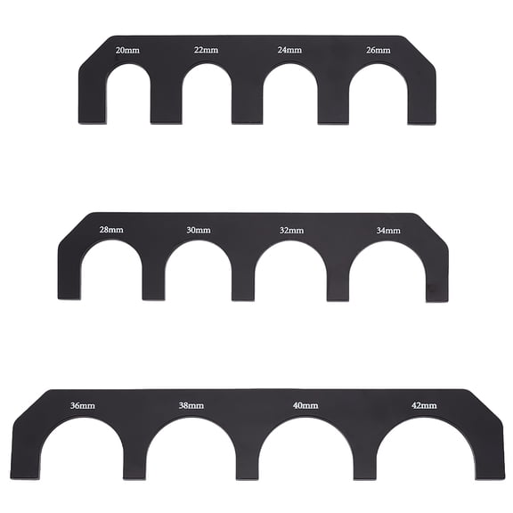 3 Pcs 3 Sizes Measure Tool Set Acrylic Makeup Brush Handle Gauge Rulers Professional Plastic Brush Handle Sizer for Makeup Artists DIY