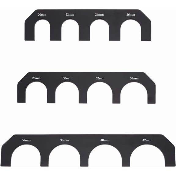 3 Pcs 3 Sizes Measure Tool Set Acrylic Makeup Brush Handle Gauge Rulers Professional Plastic Brush Handle Sizer for Makeup Artists