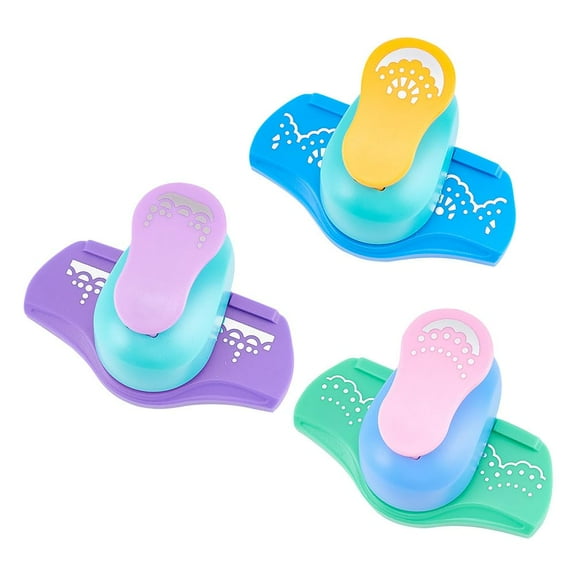 3 Pcs 3 Styles Border Edge Paper Punches Portable Plastic Craft Punch Mini Fancy Border Punch Craft Punch Hemming Punch for DIY Art Scrapbooks Gift Cards Decorations