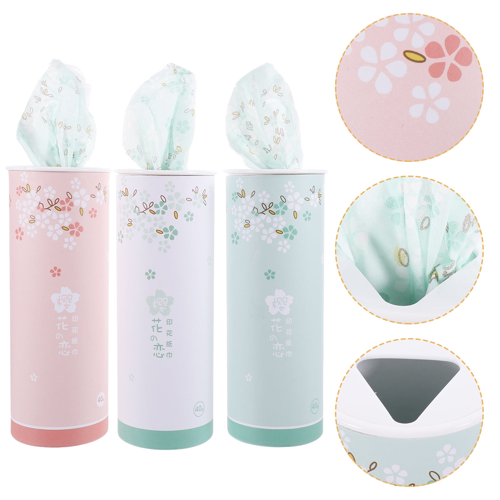 3 Pcs 3 Tubes Cars Car Facial Tissues Portable Tissues Car Face Tissues Portable Facial Tissues Travel