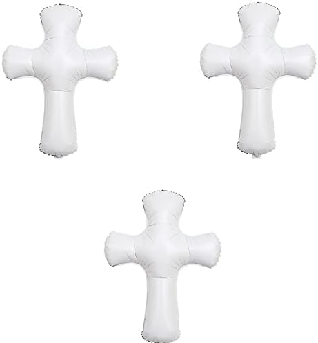3 Pcs 30 Inch Cross Foil Balloon Jumbo White Cross Mylar Balloons For ...