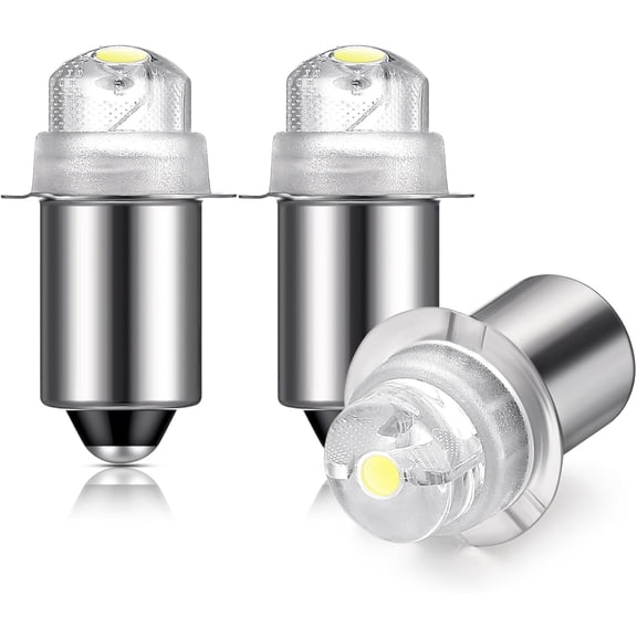 3 Pcs 3V P13.5S LED Flashlight Bulb Replacement 30 Lumen torch bulb Upgrade for AA C D Cell Flashlights with 10 Year Lifespan