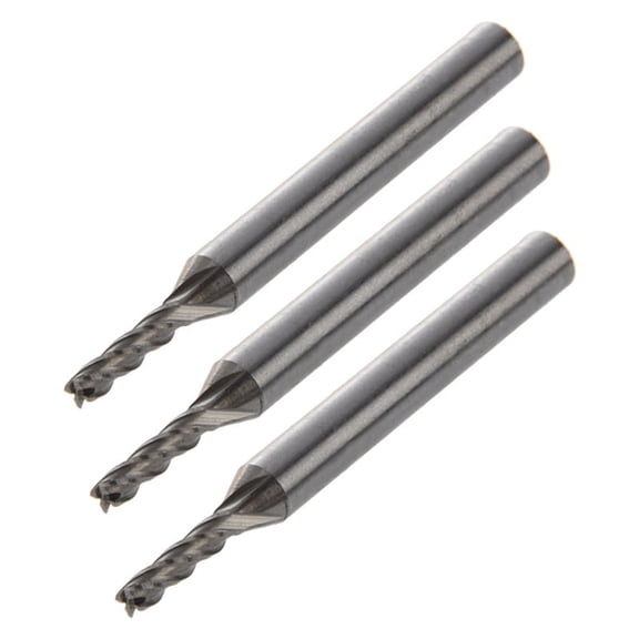 3 Pcs 3mm x 6mm x 12mm x 60mm 4 HSS AL End Mill Milling Cutter Tool