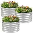 thumbnail image 1 of Land Guard 3 Pcs 2x2X2FT Round Galvanized Raised Garden Bed Kit, Silver Outdoor Planter Garden Bed, Metal Raised Box for Vegetables, Fruits, Flowers & Herbs, 1 of 6