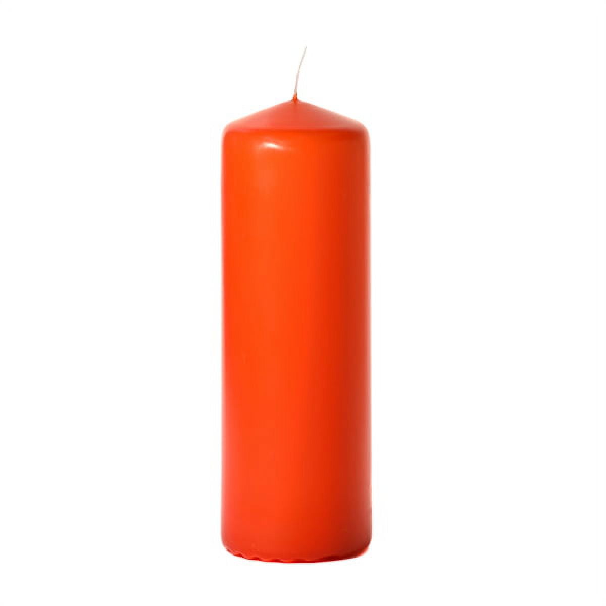 3 Pcs, 3x9 Burnt Orange Pillar Candles Unscented 3 in. diameterx9 in