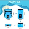 thumbnail image 1 of 3 Pcs 5 Gallon Collapsible Bucket Set with Handles for Camping Fishing Hiking - Portable Foldable Water Container, 1 of 6