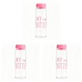 thumbnail image 1 of 3 Pcs 500ml Transparent Plastic Water Bottle, Tight Seal Screw Lid, Reusable Drinking Cup, Lightweight Travel Tumbler, Compact Portable Design, Smooth Round Rim for Daily Use, Gym and Outdoor Sports, 1 of 4