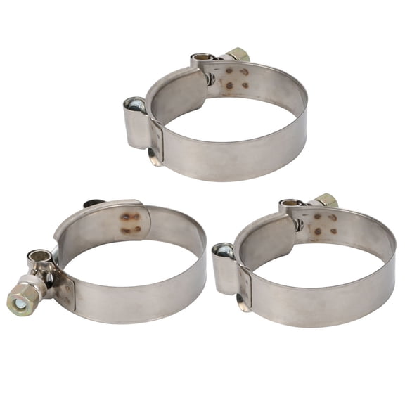 Uxcell 56mm-64mm Stainless Steel T-Bolt Hose Clamp for Fuel Pump Filter Plumbing, 3 pack