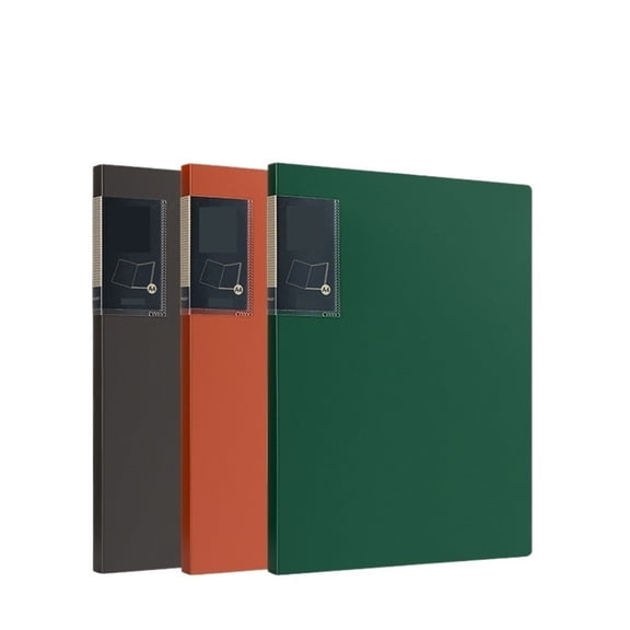 3 Pcs A4 Folder With Transparent Inserts 30 Page PP Data Book Multicolor Contract Document Multi-Layer Organizer