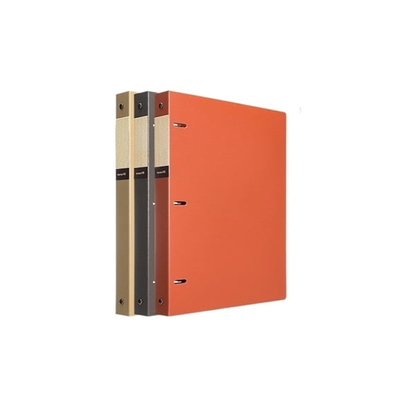 3 Pcs A4 Perforated Loose-leaf Binder PP Three-hole Thickened File Folder Archive Information Organizer Booklet