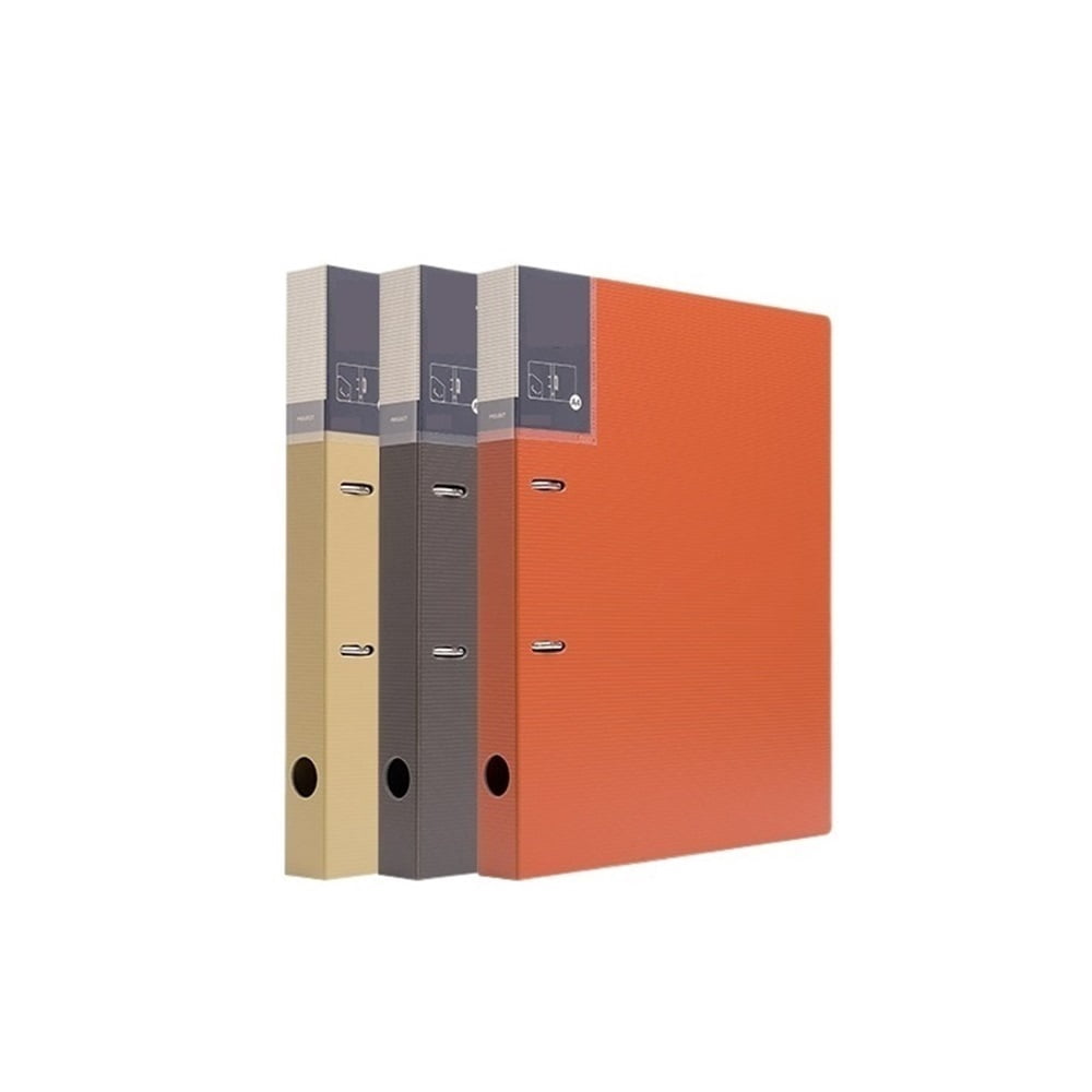 3 Pcs A4 Perforated Loose-leaf Binder PP Two-hole File Folder Archive Information Organizer Booklet