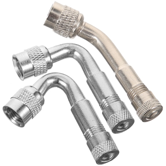 FOMIYES Copper Valve Stem Adapter Easy Install for Bikes Silver 3Pcs