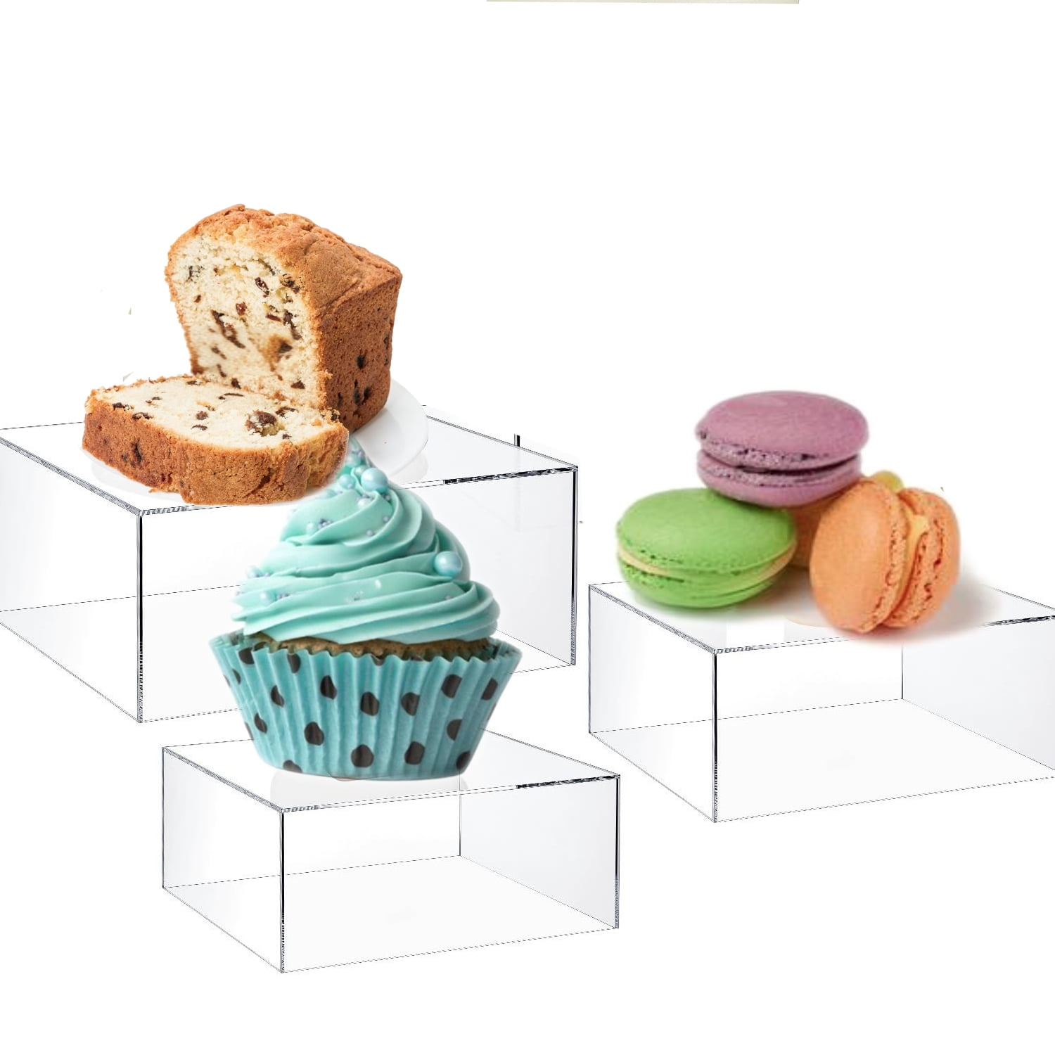 3 Pcs Acrylic Cake Stand Acrylic Risers Display for Cake Stands Candy ...