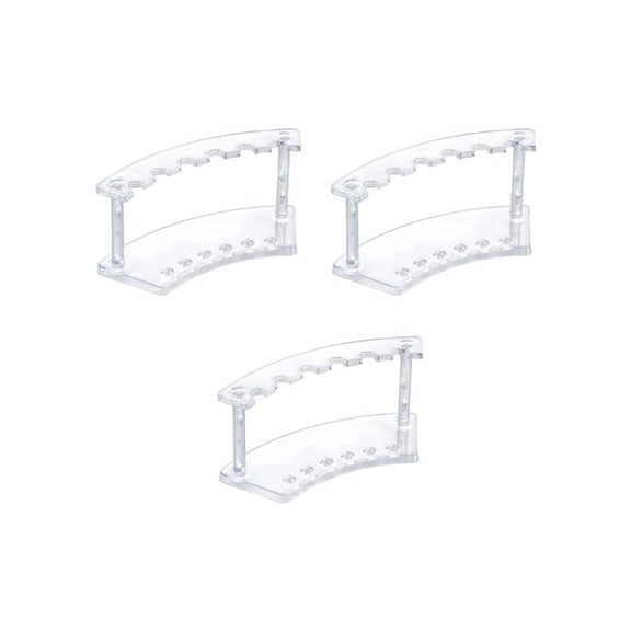 3 Pcs Acrylic Pen Display Stand,  Holder Rack for Makeup Brushes, Art Pens, Writing Tools - Desktop Organizer for Office, Home