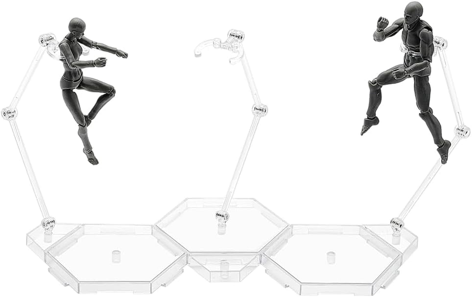 FINGERINSPIRE 3 Pcs Action Figure Stand Doll Figure Stand Black ...